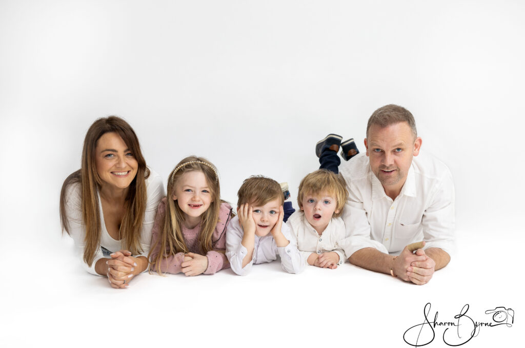 beautiful family studio portrait taken by Shaby Photography in Meath